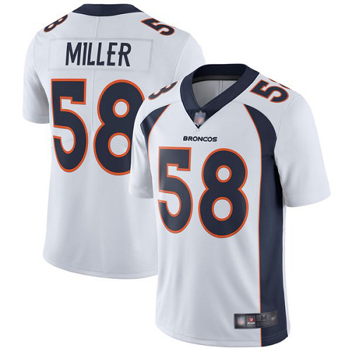 Men Denver Broncos 58 Von Miller White Vapor Untouchable Limited Player Football NFL Jersey